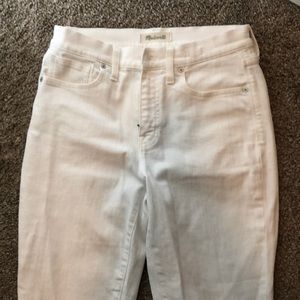 White madewell jeans 9 inch high riser skinny
